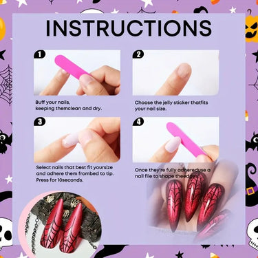 Scarlet Web Press on Nails